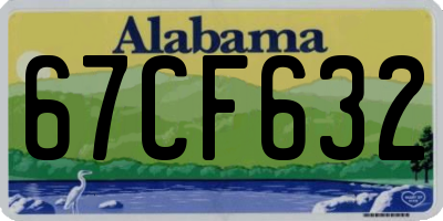 AL license plate 67CF632
