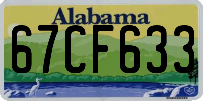 AL license plate 67CF633