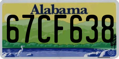 AL license plate 67CF638