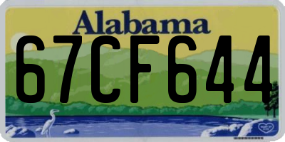 AL license plate 67CF644