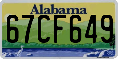 AL license plate 67CF649