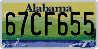 AL license plate 67CF655