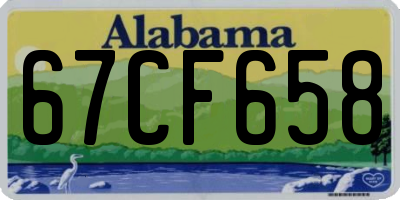 AL license plate 67CF658