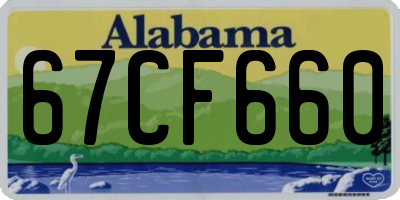 AL license plate 67CF660