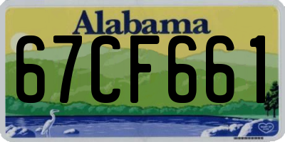 AL license plate 67CF661