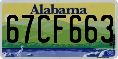AL license plate 67CF663