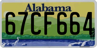 AL license plate 67CF664