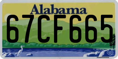 AL license plate 67CF665