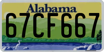 AL license plate 67CF667
