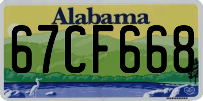 AL license plate 67CF668