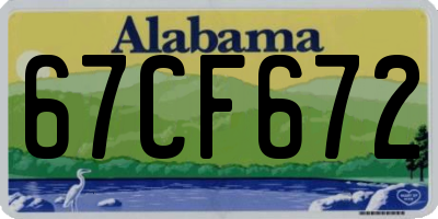 AL license plate 67CF672