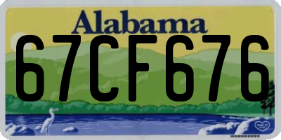 AL license plate 67CF676