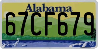 AL license plate 67CF679