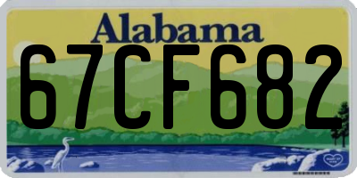 AL license plate 67CF682