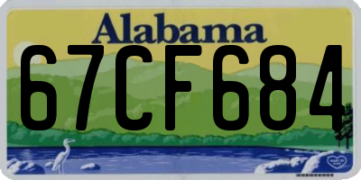 AL license plate 67CF684