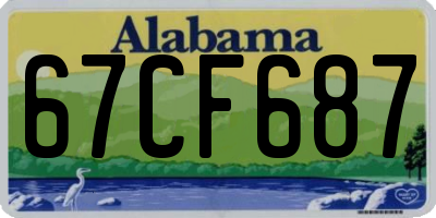 AL license plate 67CF687