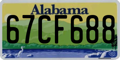 AL license plate 67CF688