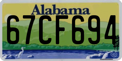 AL license plate 67CF694