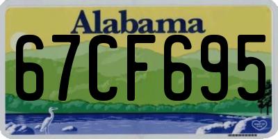 AL license plate 67CF695
