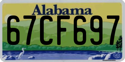 AL license plate 67CF697