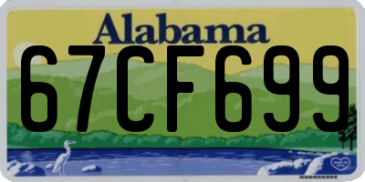 AL license plate 67CF699