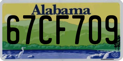 AL license plate 67CF709