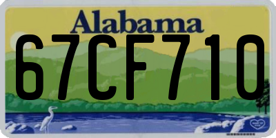 AL license plate 67CF710