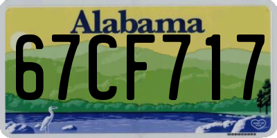 AL license plate 67CF717