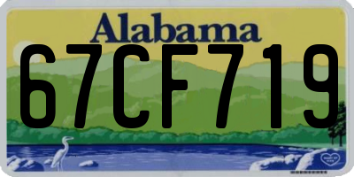 AL license plate 67CF719