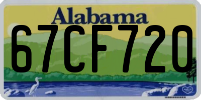 AL license plate 67CF720