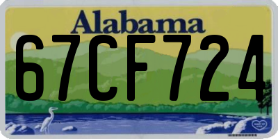 AL license plate 67CF724