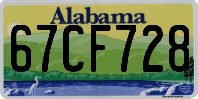 AL license plate 67CF728