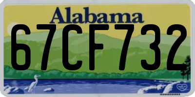 AL license plate 67CF732