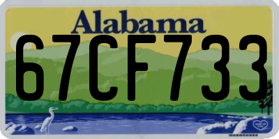 AL license plate 67CF733
