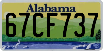 AL license plate 67CF737