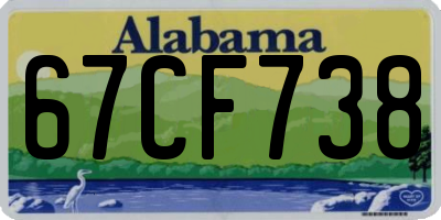 AL license plate 67CF738