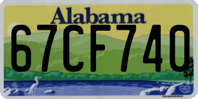 AL license plate 67CF740