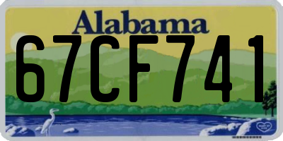 AL license plate 67CF741