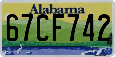 AL license plate 67CF742