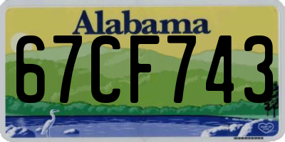 AL license plate 67CF743