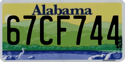 AL license plate 67CF744