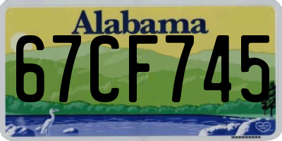 AL license plate 67CF745