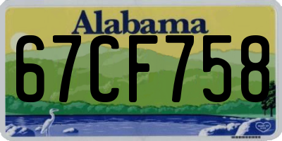 AL license plate 67CF758