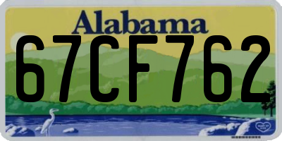 AL license plate 67CF762