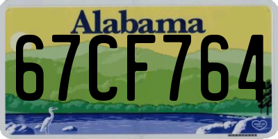 AL license plate 67CF764