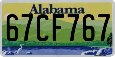 AL license plate 67CF767