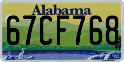 AL license plate 67CF768