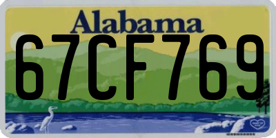 AL license plate 67CF769