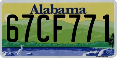 AL license plate 67CF771