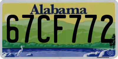 AL license plate 67CF772